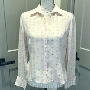 Merona Pink Silk Button-Down Blouse-SMALL